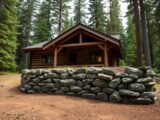 built foundation log cabin