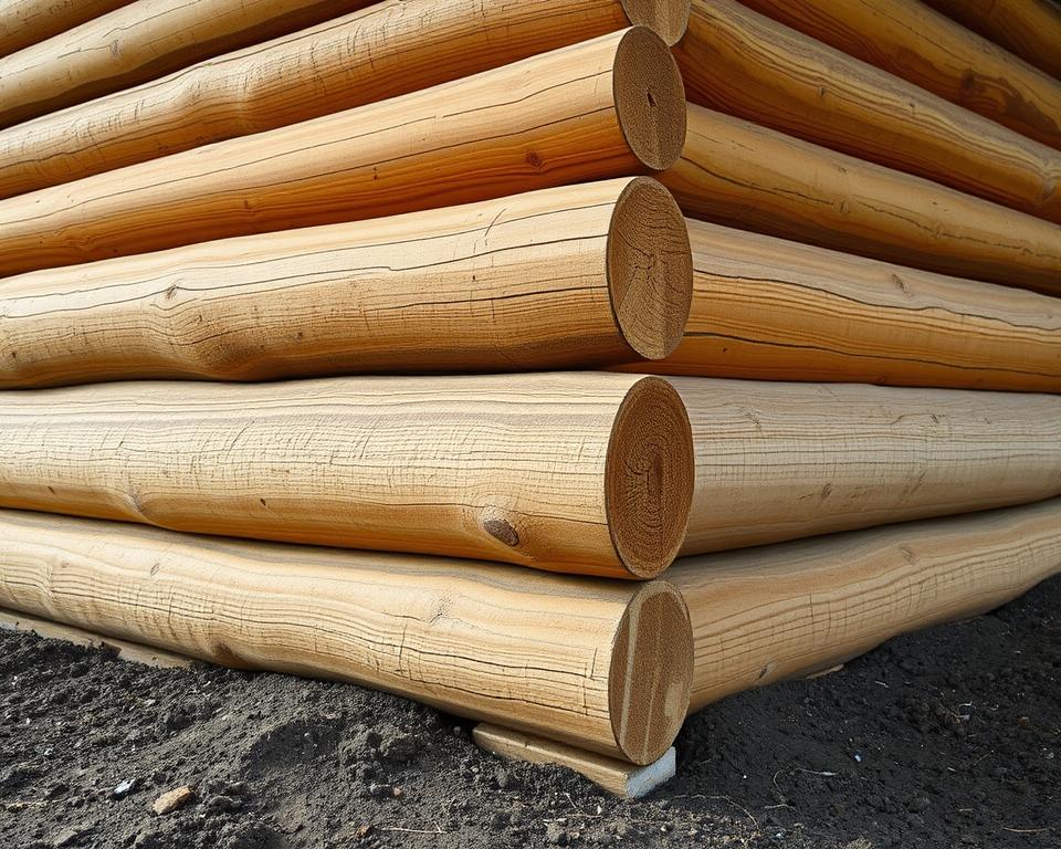 log cabin foundation