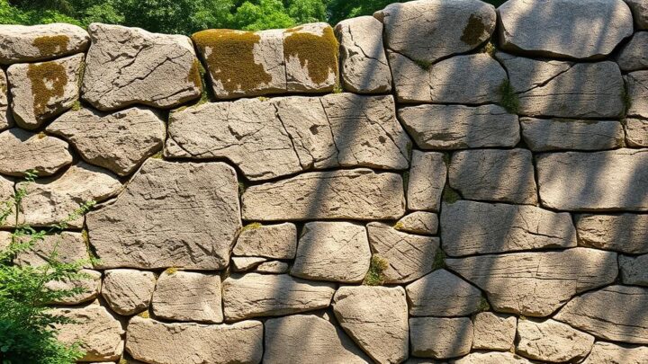 Elegant Natural Stone Wall for Garden Designs