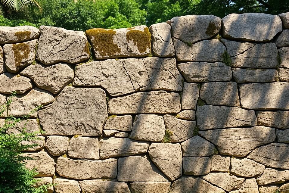 Elegant Natural Stone Wall for Garden Designs