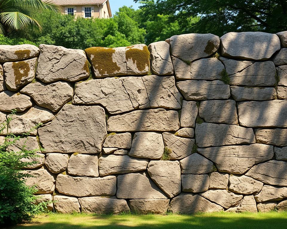 Elegant Natural Stone Wall for Garden Designs